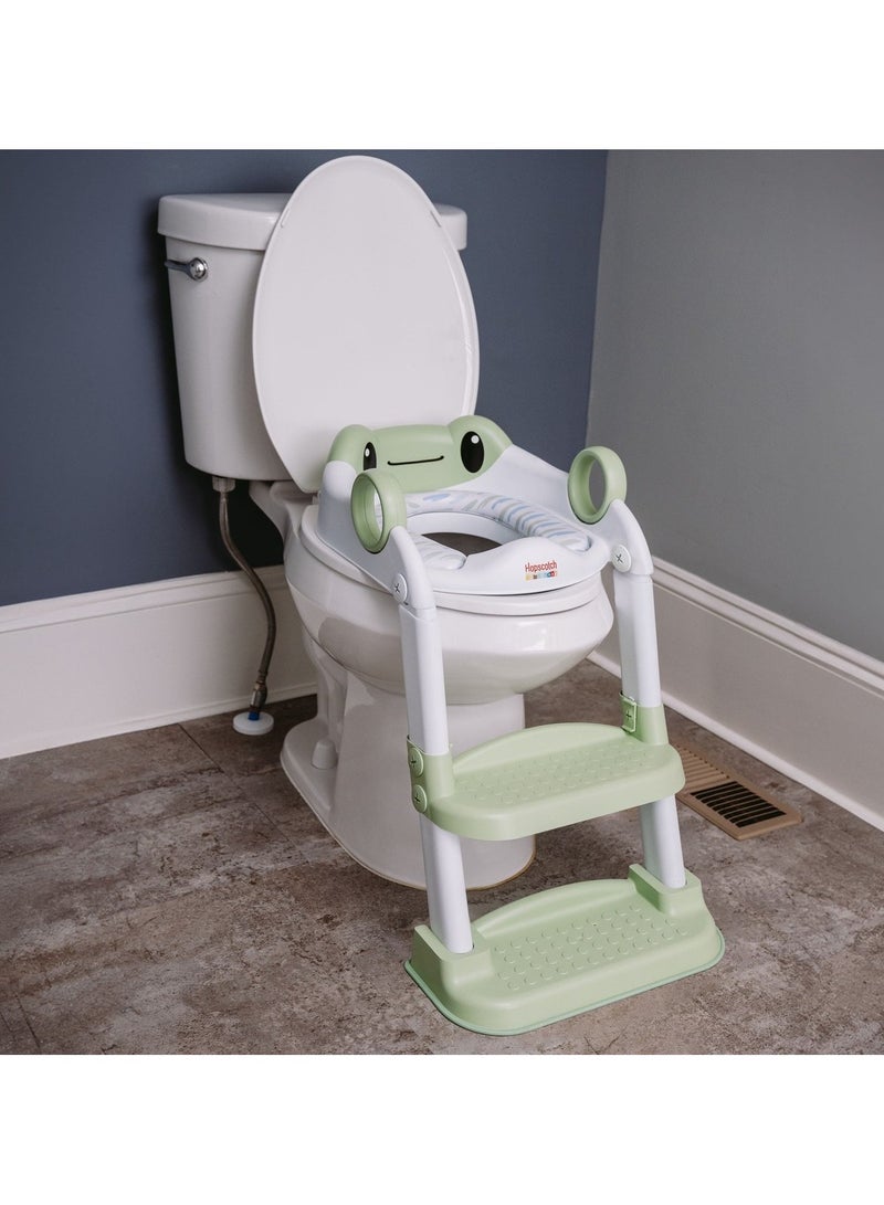 ممز بلانيت مقعد تدريب على استخدام النونية فيرست بوتي للأطفال، مقعد مرحاض 2 في 1 للتدريب على استخدام النونية، كرسي صغير للحمام واقي من الرذاذ ووسادة مضادة للانزلاق -سلم حمام للأطفال -سلم متعدد الاستخدامات -أدوات تدريب الأطفال على الحمام -أدوات حمام للأطفال - Image 2